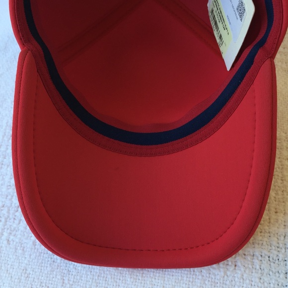 Hermes Atlantic Embossed H-Lift Neoprene Red Cap Hat New With Tag Size Large - Picture 12 of 16